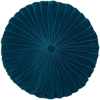 Pleated Teal Velvet Round Throw Pillow - Opalhouse, Target
