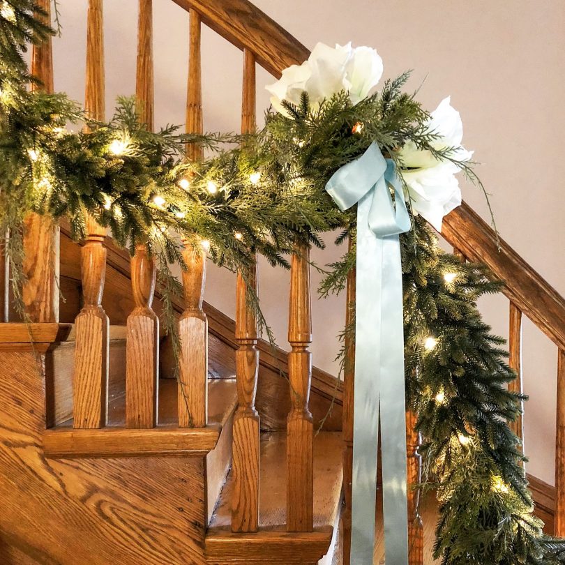 Christmas Garland, Doubling as Winter Baby Shower Decor