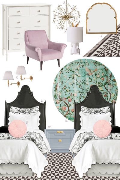 Tween Girls' Bedroom with Two Twin Beds | Making it Lovely