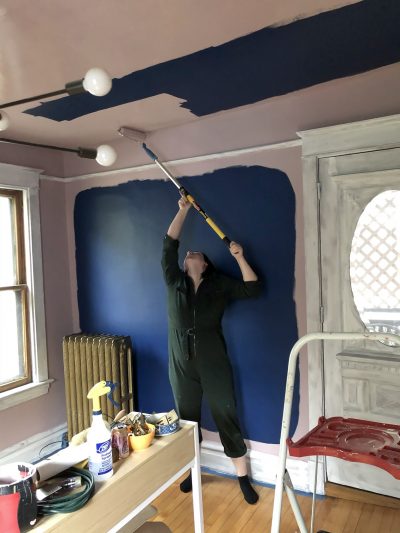 Nicole, Painting, Rolling on the Ceiling Color