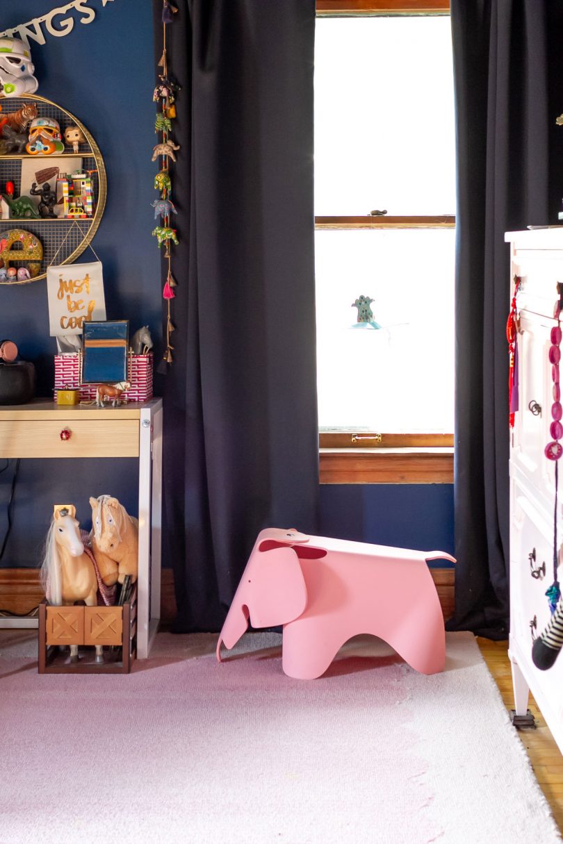Pink Eames Elephant in Eleanor's Room (Before) | Making it Lovely