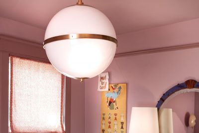 Large Globe Pendant, Truax by Brian Patric Flynn for Crystorama | Making it Lovely | One Room Challenge