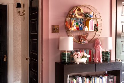 Parsons Bookcase Between Two Doors | Making it Lovely | One Room Challenge