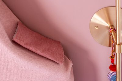 Slipcover Fabrics, Devon Orchid and Lotus from Fabricut | Making it Lovely | One Room Challenge