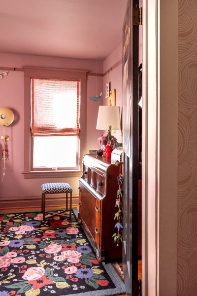 Doorway to Eleanor's Room, Wallpapered Hallway Outside | Making it Lovely | One Room Challenge