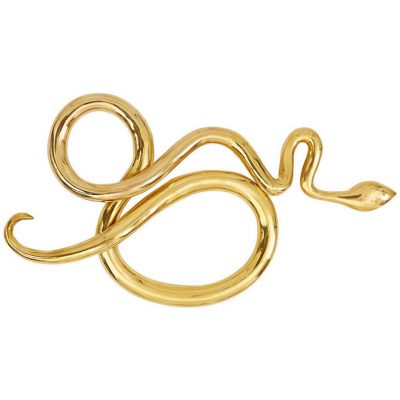 Brass Snake Sculpture