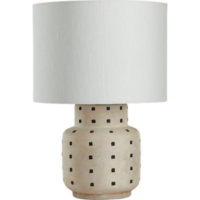 Grid Black and White Polka Dot Table Lamp, CB2