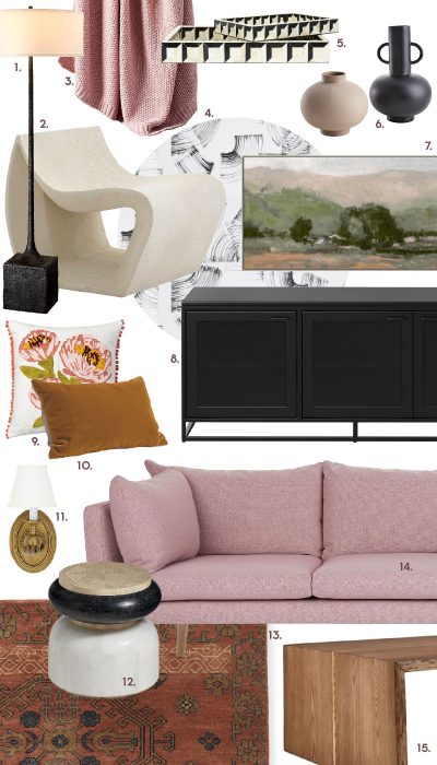 Pink Sofa Living Room | Making it Lovely