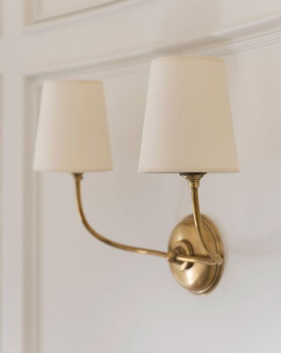 Vendome Antique Brass Double Sconce