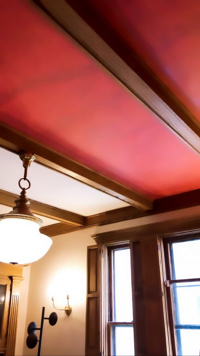 Painting the Dining Room Ceiling Red | Making it Lovely