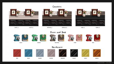 Counters, Mixer, and Hardware - Lovely Kitchen Mod for Stardew Valley by Lulu Lovely