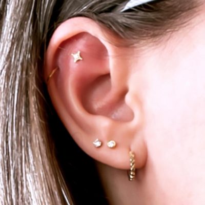 Triple Lobe, Helix Hoop, and Flat Ear Piercings | Making it Lovely