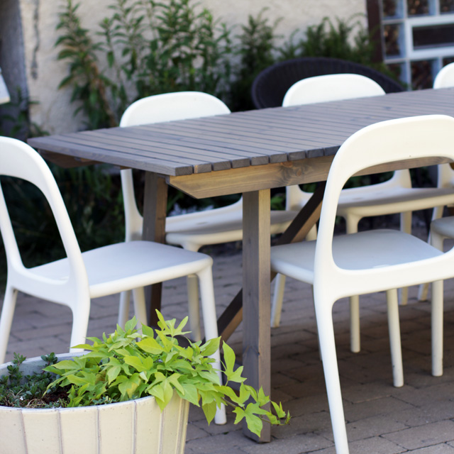 New Outdoor Dining Table Making It Lovely - Ikea Garden Furniture Stain