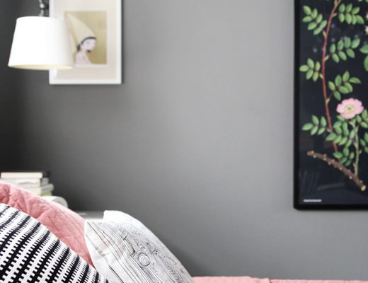 Coral and Gray Bedroom with Black and White, Making it Lovely