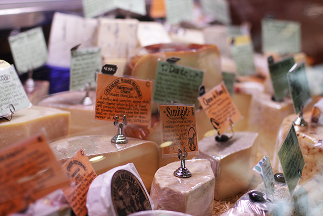 Cheese Selection at the Marion Street Cheese Market in Oak Park, IL