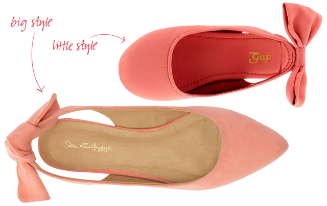 Little Style, Big Style: Coral Slingback Flats