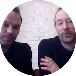Thom Yorke and Nigel Godrich