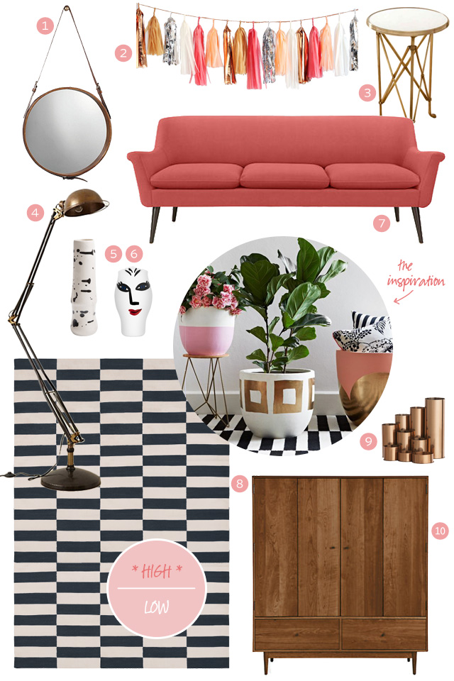 Pink, Stripes, and Wood - High