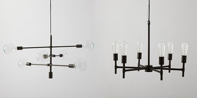 West Elm Industrial and Mobile Chandeliers