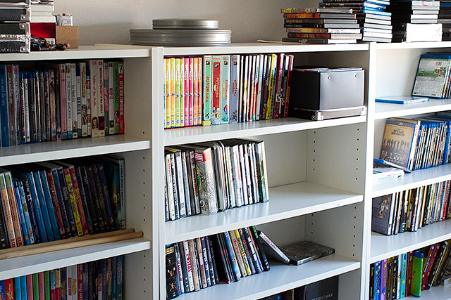 IKEA Billy bookcases to hold movies