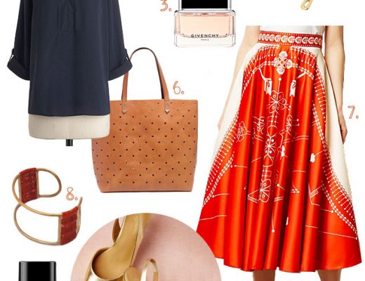 Red/Orange Midi Skirt #makingitlovely