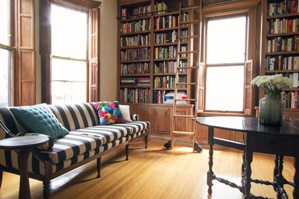 The Built-in Library Shelves, with Books - Making it Lovely