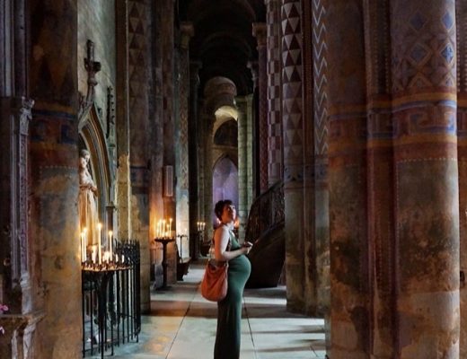 Nicole Balch, in a Cathedral in Poitiers, France