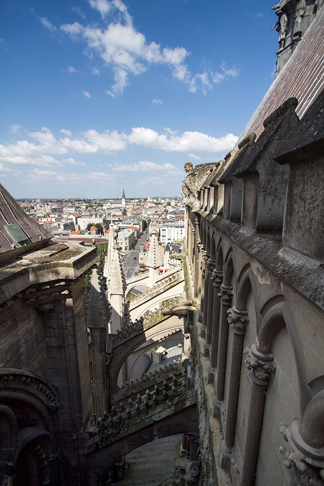 View from the Top of the Reims Cathedral, France