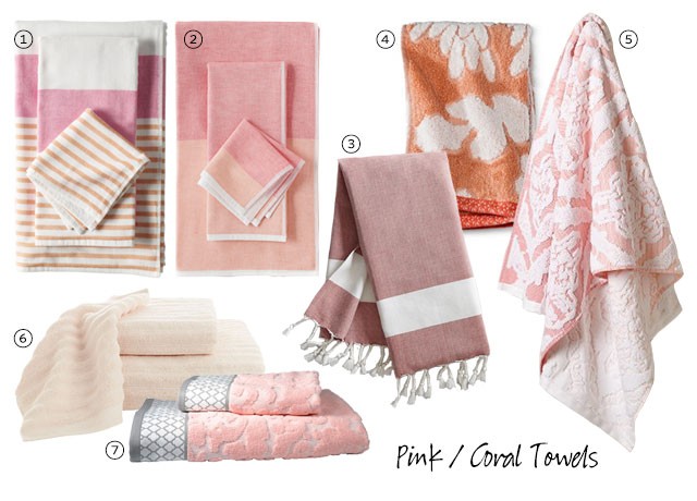 Pink and Coral Towels for the Bathroom