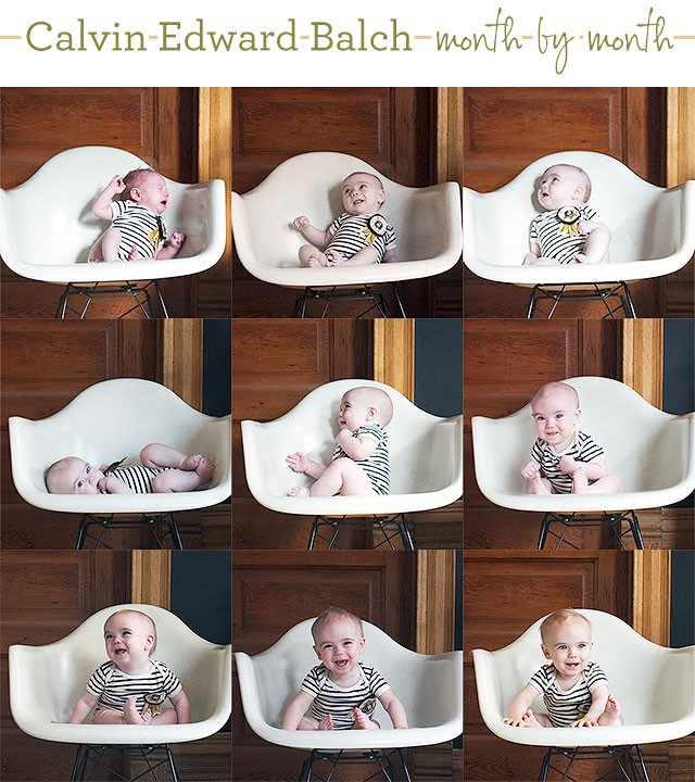 Nine Months of Calvin's Monthly Photos