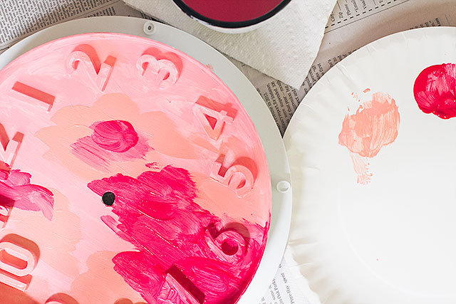 Initial Layers of Pink and Red Paint