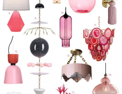 The Best Pink Lighting: Sconces, Pendants, Chandeliers, and Lamps in a Rosy Hue | Making it Lovely