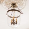 Bell Jar Lantern with Ceiling Medallion | Making it Lovely's Closet