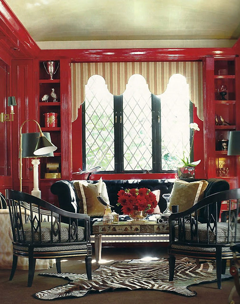 Red Lacquer Library by Ruthie Sommers
