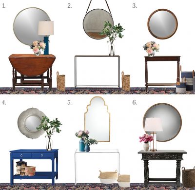 6 Entryway Console Tables and Mirrors