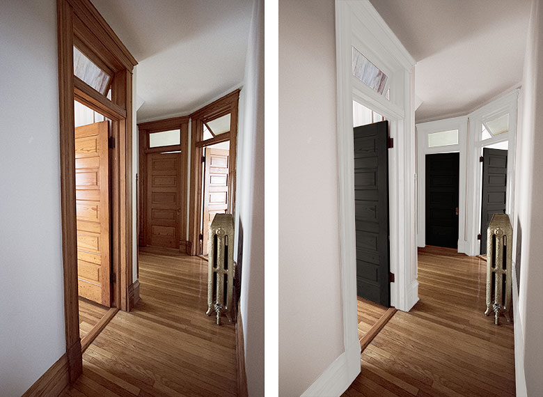 Hallway Before and After Mockup