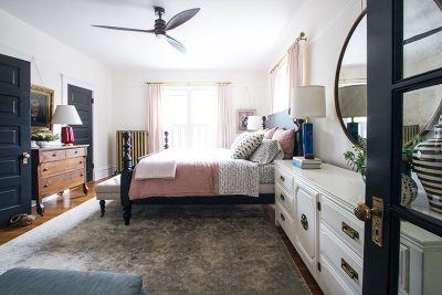 Bedroom, Looking Toward the Windows | Making it Lovely's One Room Challenge Bedroom