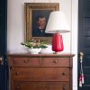 Vintage Wooden Dresser Between Black Painted Doors in the Bedroom | Making it Lovely's One Room Challenge Bedroom