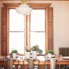 Subtle Pink Dining Room with Wood Trim, Making it Lovely