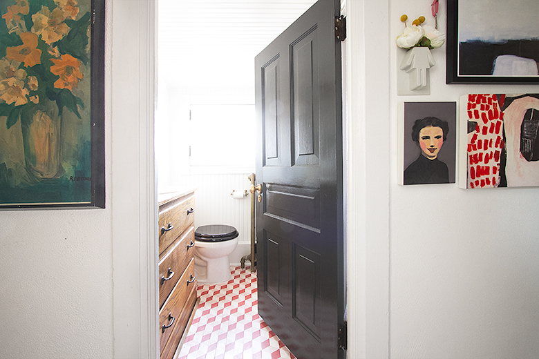 Hand-Painted Bathroom Floor | Making it Lovely, One Room Challenge