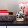 Faux Shagreen Tray, Ceramic Bowl and Dog Figure | Making it Lovely, One Room Challenge