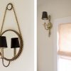 Sconces with Black Chandelier Shades | Making it Lovely, One Room Challenge