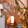 Christmas Garland on Victorian Wooden Staircase | Making it Lovely