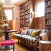Home Library with Christmas Tree | Making it Lovely