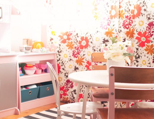 Playroom with Flower Curtains | Making it Lovely