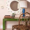 Green Parsons Desk, Pink Guest Bedroom | Making it Lovely