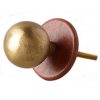 Anthropologie Leather and Gold Knob