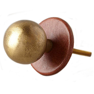 Anthropologie Leather and Gold Knob