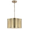 Visual Comfort AH5216NB Alexa Hampton Basil Small Hanging Shade Pendant Light, Natural Brass