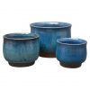 Blue Ceramic Cachepot Planters, Jayson Home